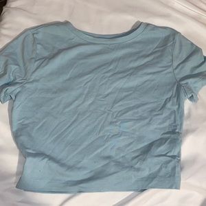Blue crop top